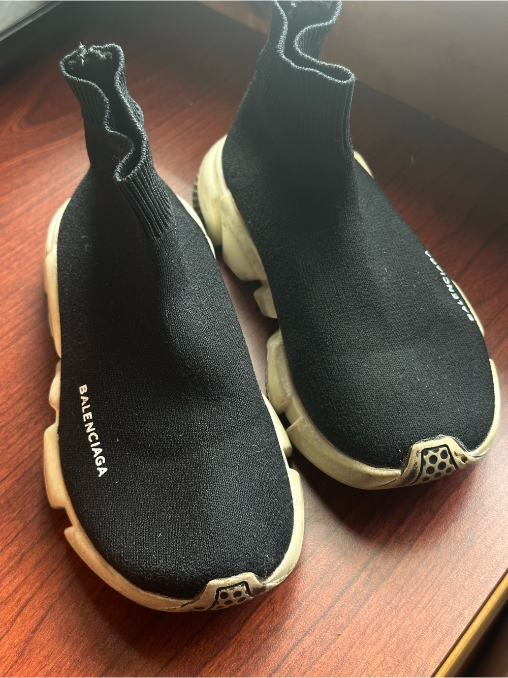 & Other Stories Black Kids Sock Sneaker with Cream Sole